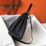 Hermes Kelly 28cm Retourne Bag In Black Clemence Leather