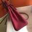 Hermes Kelly 28cm Retourne Bag In Rose Red Clemence Leather