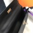 Hermes Bi-color Kelly 32cm Epsom Bag Black/Purple GHW