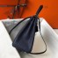 Hermes Kelly 32cm Retourne Bag In Navy Blue Clemence Leather