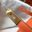 Hermes Kelly 32cm Retourne Bag In Orange Clemence Leather