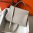 Hermes Kelly 32cm Retourne Bag In Pearl Grey Clemence Leather