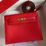 Hermes Kelly Danse II Handmade Bag In Red Evercolor Calfskin