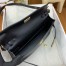 Hermes Kelly Elan Handmade Bag In Black Chevre Mysore Leather 