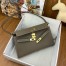 Hermes Kelly Elan Handmade Bag In Taupe Chevre Mysore Leather 