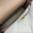 Hermes Kelly Elan Handmade Bag In Taupe Chevre Mysore Leather 