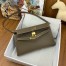 Hermes Kelly Elan Handmade Bag In Taupe Epsom Leather 