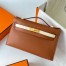 Hermes HSS Kelly Pochette Bicolor Bag in Gold and Craie Swift Calfskin 