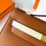 Hermes HSS Kelly Pochette Bicolor Bag in Gold and Craie Swift Calfskin 