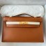 Hermes HSS Kelly Pochette Bicolor Bag in Gold and Craie Swift Calfskin 