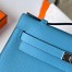 Hermes Kelly Pochette Handmade Bag In Blue du Nord Epsom Calfskin 