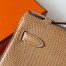 Hermes Kelly Pochette Handmade Bag In Chai Lizard Skin 