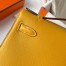 Hermes Kelly Pochette Handmade Bag In Jaune Ambre Swift Calfskin