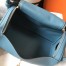 Hermes Blue Agate Clemence Lindy 30cm Bag with GHW