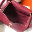 Hermes Bordeaux Clemence Lindy 30cm Bag with GHW