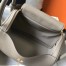 Hermes Gris Tourterelle Clemence Lindy 30cm Bag with GHW