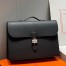 Hermes Sac a Depeches 38 Briefcase in Black Clemence Leather