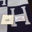 Hermes Avalon Blanket In Blue Wool and Cashmere