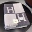 Hermes Avalon Blanket In Grey Wool and Cashmere