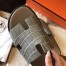 Hermes Izmir Sandals In Grey Shiny Niloticus Crocodile