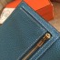 Hermes Blue Jean Clemence Bearn Gusset Wallet 