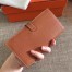 Hermes Brown Clemence Bearn Gusset Wallet 