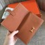 Hermes Brown Clemence Bearn Gusset Wallet 