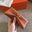 Hermes Brown Clemence Bearn Gusset Wallet 