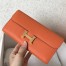 Hermes Orange Epsom Constance Long Wallet