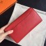 Hermes Red Epsom Constance Long Wallet