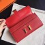 Hermes Red Epsom Constance Long Wallet