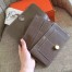 Hermes Taupe Grey Dogon Duo Combined Wallet