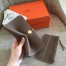 Hermes Taupe Grey Dogon Duo Combined Wallet