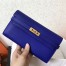 Hermes Kelly Classic Long Wallet In Blue Electric Epsom Leather