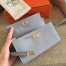 Hermes Kelly Classic Long Wallet In Ciel Epsom Leather