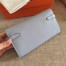 Hermes Kelly Classic Long Wallet In Ciel Epsom Leather