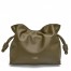 Loewe Flamenco Clutch Bag in Khaki Green Nappa Calfskin