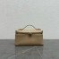 Loro Piana Extra Pocket Pouch L19 in Beige Grained Leather