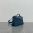 Loro Piana Extra Pocket Pouch L19 in Blue Grained Leather