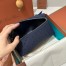 Loro Piana Extra Pocket Pouch L19 in Blue Ostrich-embossed Leather