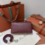 Loro Piana Extra Pocket Pouch L19 in Burgundy Ostrich-embossed Leather