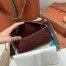 Loro Piana Extra Pocket Pouch L19 in Burgundy Ostrich-embossed Leather