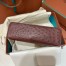 Loro Piana Extra Pocket Pouch L19 in Burgundy Ostrich-embossed Leather