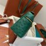 Loro Piana Extra Pocket Pouch L19 in Green Ostrich-embossed Leather