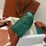 Loro Piana Extra Pocket Pouch L19 in Green Ostrich-embossed Leather