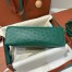 Loro Piana Extra Pocket Pouch L19 in Green Ostrich-embossed Leather