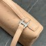 Loro Piana Extra Pocket Pouch L19 in Beige Ostrich-embossed Leather