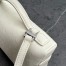 Loro Piana Extra Pocket Pouch L19 in White Ostrich-embossed Leather