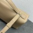 Loro Piana Extra Pocket Pouch L27 in Beige Grained Leather