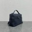 Loro Piana Extra Pocket Pouch L27 in Dark Blue Grained Leather